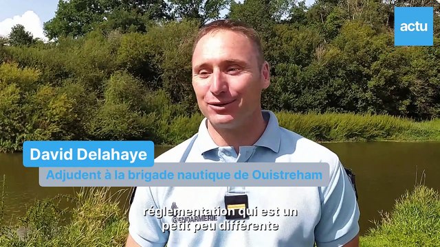 Les gendarmes de la brigade nautique de Ouistreham en patrouille au lac de Rabodanges