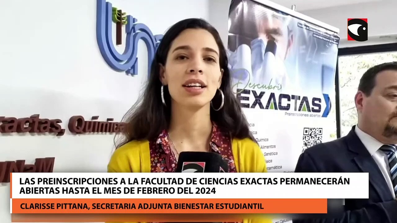 Las preinscripciones a la Facultad de Ciencias Exactas permanecerán abiertas hasta el mes de febrero del 2024