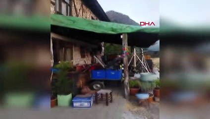 Çorum'da 'Efsane' filminin çekildiği köyde yangın çıktı