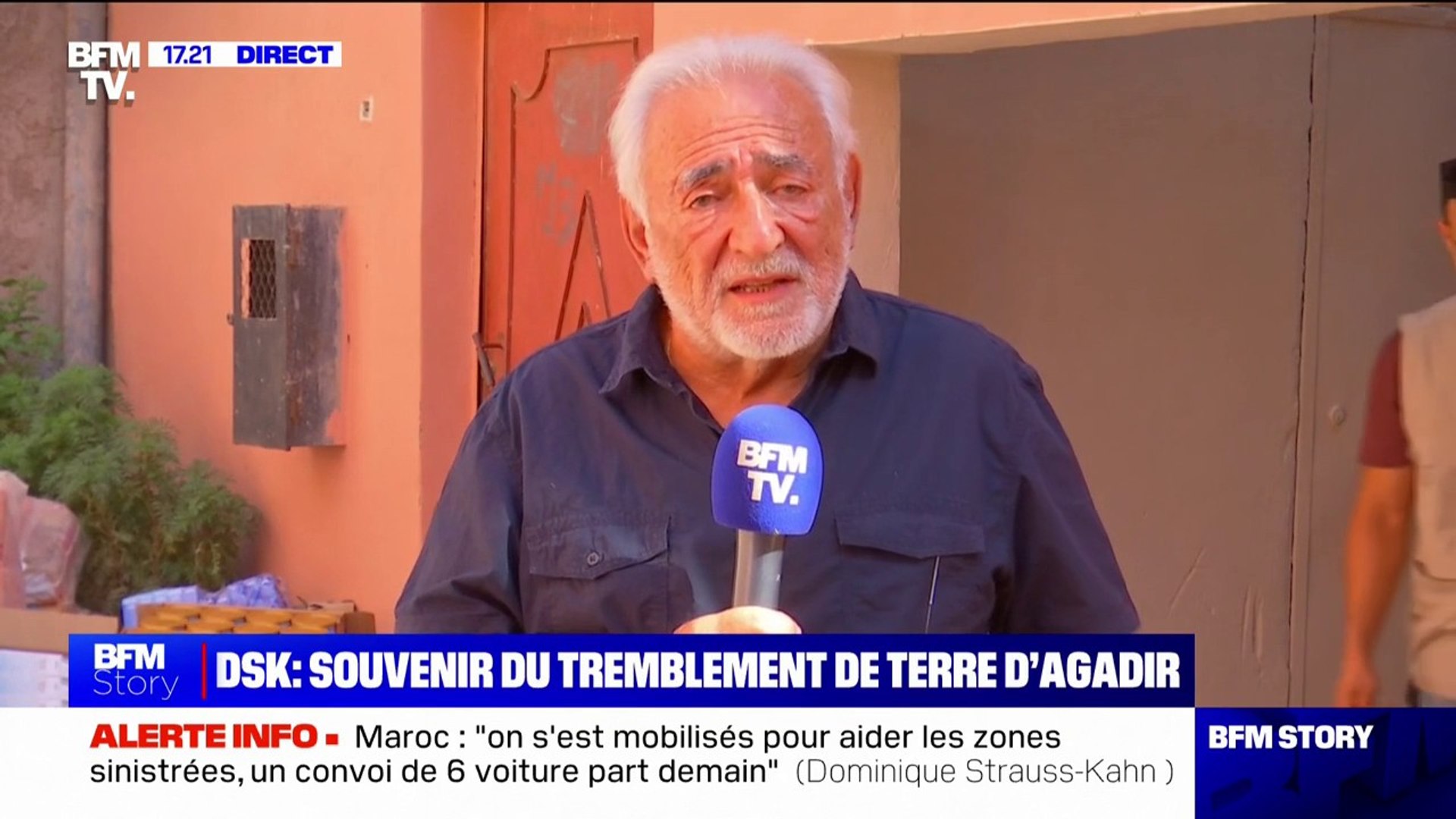 Dominique Strauss-Kahn: "Je n'étais pas là lors du tremblement de terre  d'il y a quelques jours au Maroc, mais j'ai vécu quand j'étais jeune le  tremblement de terre d'Agadir et j'ai des