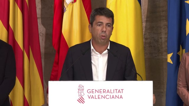 Mazón une su voz a la de los principales referentes institucionales frente al chantaje separatista