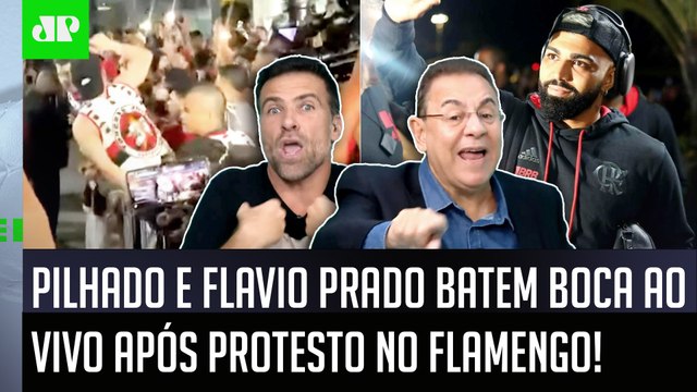 TRETA FORTE AO VIVO! VOCÊ É UM CAG@O! Os jogadores do Flamengo... Pilhado e Flavio Prado DISCUTEM!