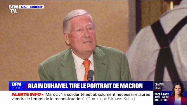 Une fois passés les six premiers mois en 2017, ses rapports avec les Français n'ont jamais été naturels : Alain Duhamel présente son livre Le Prince balafré , qui tire le portrait d'Emmanuel Macron
