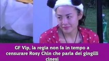 GF Vip, la regia non fa in tempo a censurare Rosy Chin che parla dei gingilli cinesi