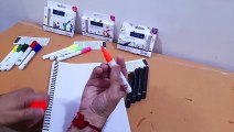 Unboxing and Review of faber castell neon, classic fabric markers, metallic marker
