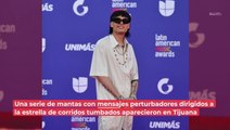 Amenazan a Peso Pluma con narcomantas: ¿se cancela concierto en Tijuana?