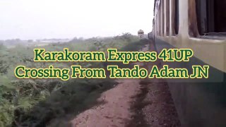 Karakoram Express 41up Tando Adam JN  Beautiful Crossing || Railway Tracks Velogs