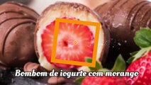 Bombom de Iogurte com Morango Ana Maria Braga