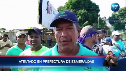 Reportan ataque armado contra trabajadores de la Prefectura de Esmeraldas