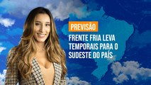 Previsão Brasil - Frente fria leva temporais para o Sudeste do país