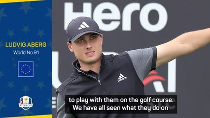 Download Video: Aberg 'almost pinching himself' to be among Europe's Ryder Cup squad