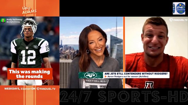 'YUCKY' Rob Gronkowski’s shocked live TV reaction to Tom Brady being linked with Jets leaves Kay Adams viewers in stitches