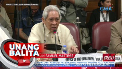 Pagsasapubliko ng hindi pa pinal na report ng COA, hiniling na ipagbawal ni Ombudsman Samuel Martires | UB
