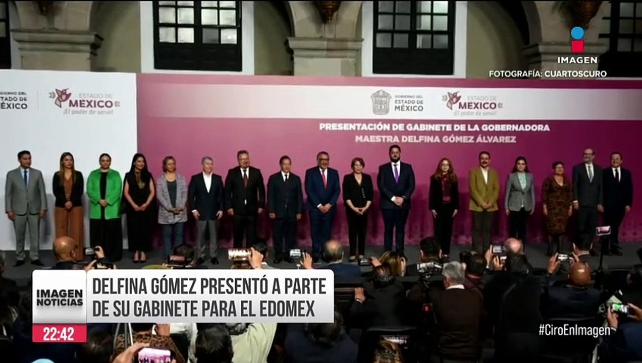Delfina Gómez presenta su gabinete de gobierno del Edoméx