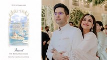 Parineeti Chopra Raghav Chadha Wedding Card Viral, 24 September को Baraat.. | Boldsky