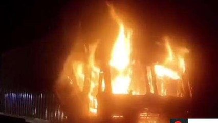 విజయనగరం జిల్లా: హైవేపై లారీ దగ్ధం