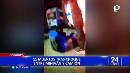 Tragedia en Arequipa tras choque de miniván contra volquete: dos menores de edad y 8 adultos fallecen