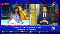 Interpelación a Jorge Chávez Cresta: ministro de Defensa responde pliego ante el Congreso