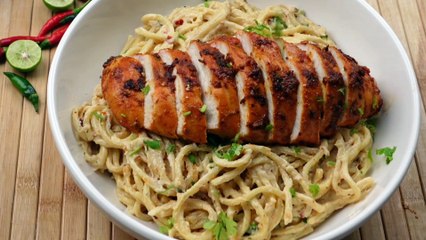 Creamy grilled chicken pasta recipe
