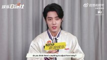 [ENG SUB] 230913 Xiao Zhan Interview with Sina Entertainment on Sunshine by My Side