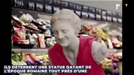 Ils déterrent une statue datant de l’époque romaine tout près d’une autoroute