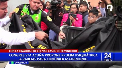María Acuña propone que examen psiquiátrico sea incluido como requisito para matrimonio civil