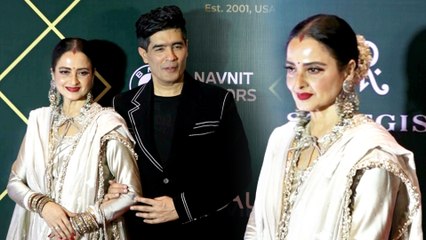 68 Year Old Rekha Giving Fashion Goals At Global Spa Awards 2023