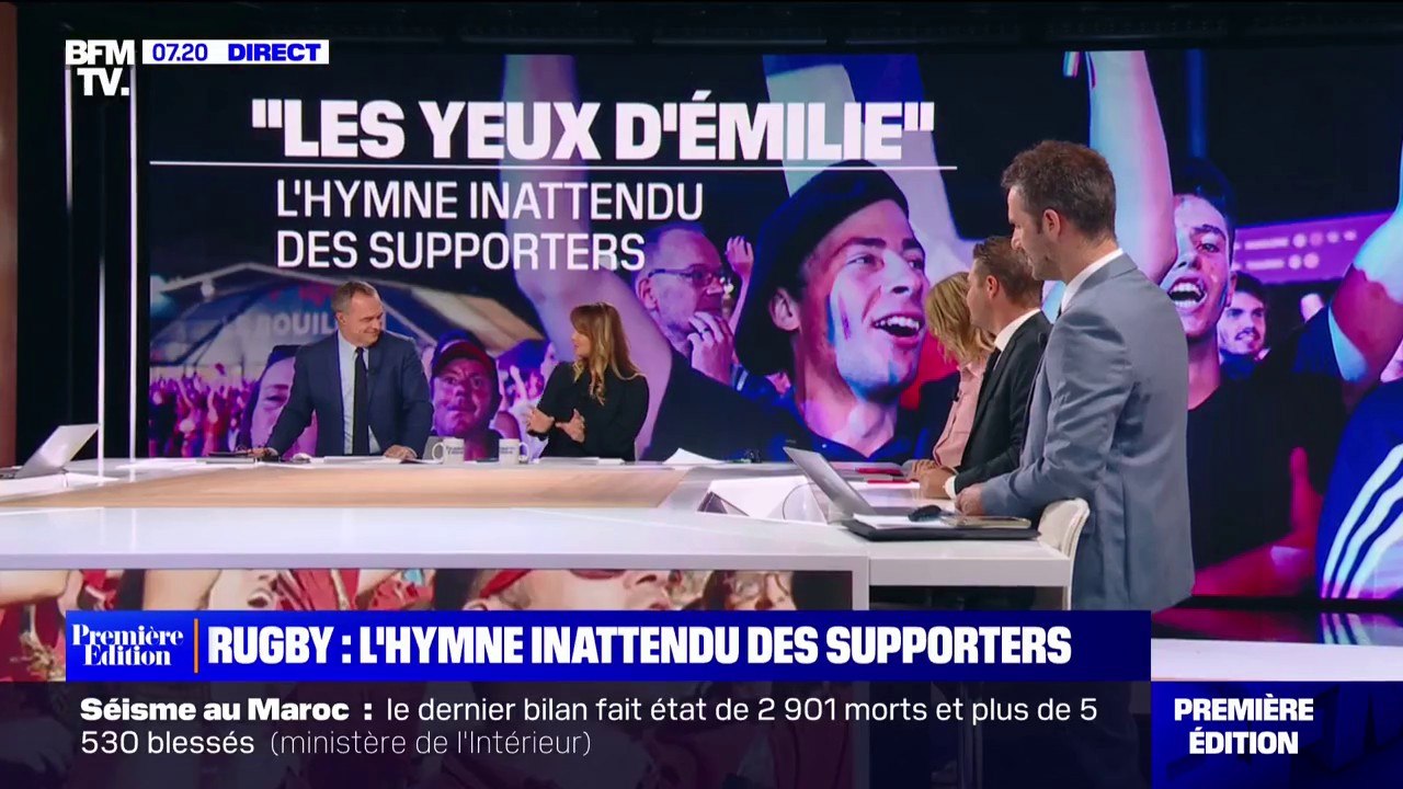 Mondial de rugby: "Les yeux d'Émilie" devient l'hymne inattendu des supporters