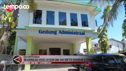 Ini Kronologi. kasus Lulusan SMA Jadi Dokter Gadungan di Surabaya