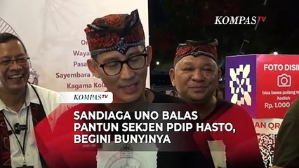 Sandiaga Uno Balas Pantun Sekjen PDIP Hasto, Begini Bunyinya