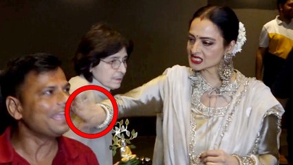 Rekha ने पैपराजी के इस शख्स को प्यार से मारा थप्पड़,तो शख्स ने कहा रिटर्न गिफ्ट मिल गया