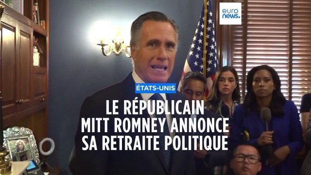 Le sénateur républicain Mitt Romney annonce sa retraite politique