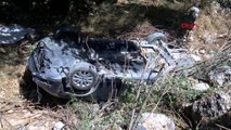 Antalya'da Otomobil Dere Yatağına Düştü: 1 Yaralı