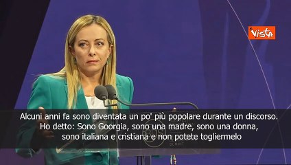 Meloni: Attaccata su discorso in cui mi definivo madre e cristiana