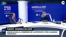 Aznar acusa al Gobierno de «autócrata» por llamarle «golpista»