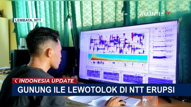 Gunung Ile Lewotolok Erupsi, Kolom Abu Capai 600 Meter dari Puncak Gunung