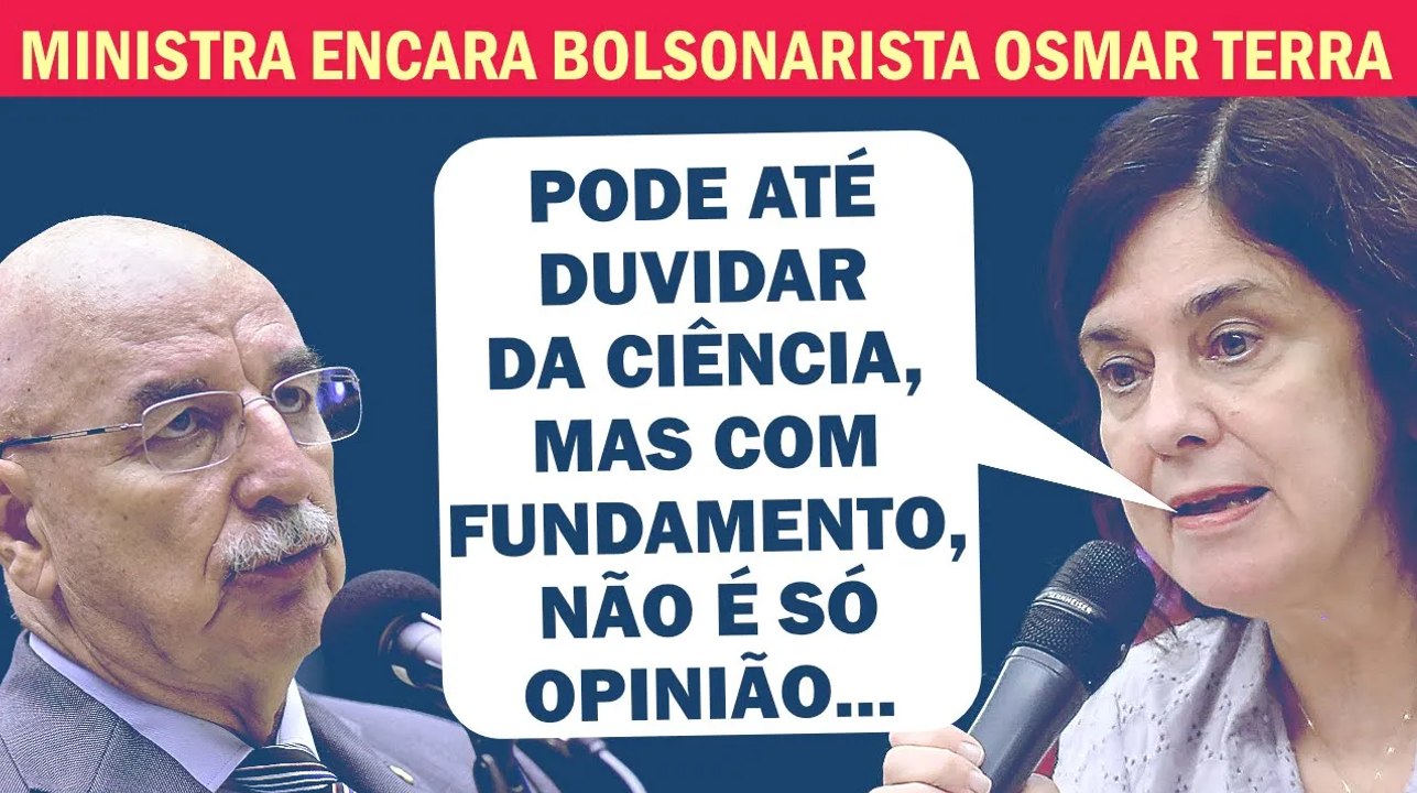 OSMAR TERRA VOLTA A FALAR MAL DE VACINA, MAS RECEBE A RESPOSTA DA MINISTRA DA SAÚDE | Cortes 247