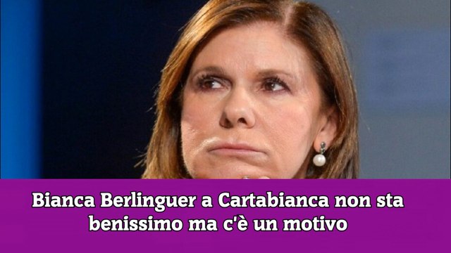 Bianca Berlinguer a Cartabianca non sta benissimo ma c'è un motivo