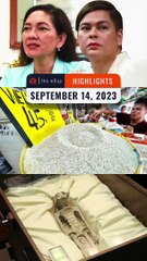 Rappler's highlights: OVP confidential funds, Philippine rice imports, Mexico on UFOs | The wRap | September 14, 2023