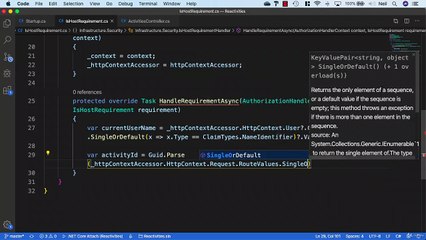 Entity Framework Core Relationships (Legacy) - Creating a custom Auth policy