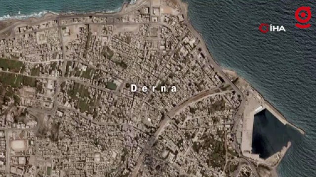 Libya’daki selin yarattığı yıkım uydudan görüntülendi