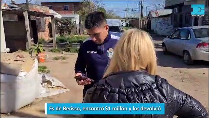 Es de Berisso, encontró $1 millón y los devolvió
