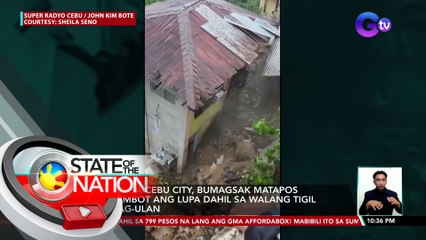 Bahay sa Cebu City, bumagsak matapos lumambot ang lupa dahil sa walang tigil na pag-ulan | SONA