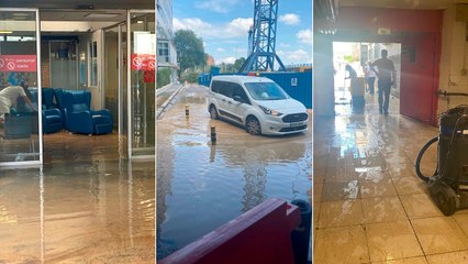 Inundación en el hospital de La Paz