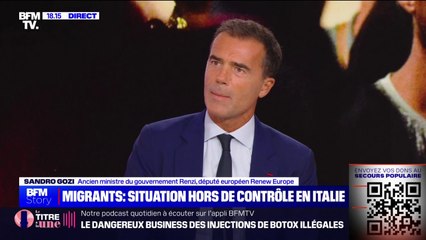 Arrivée de migrants à Lampedusa: "Giorgia Meloni est victime de sa propagande et de ses contradictions", pour Sandro Gozi (ancien ministre du gouvernement Renzi et député européen Renew Europe)