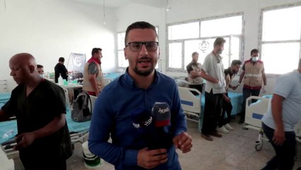 العربية في كلية القانون بـ"درنة" بعد تحويلها لمستشفى ميداني عقب كارثة السيول