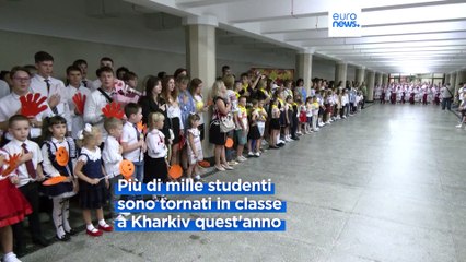Ucraina, a Kharkiv una stazione della metropolitana trasformata in aula scolastica