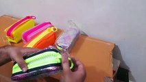 Unboxing and Review of jumbo chain Big Capacity Rainbow Pencil Case