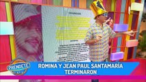 Jean Paul Santa María y Romina Gachoy anuncian su separación: “Cerramos nuestra historia de amor”