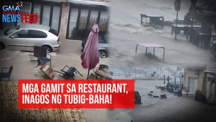 Download Video: Mga gamit sa restaurant, inagos ng tubig-baha! | GMA Integrated Newsfeed